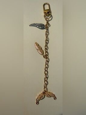 Gold Feather Charm
